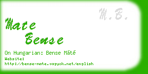 mate bense business card