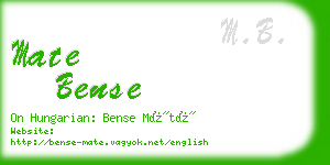 mate bense business card